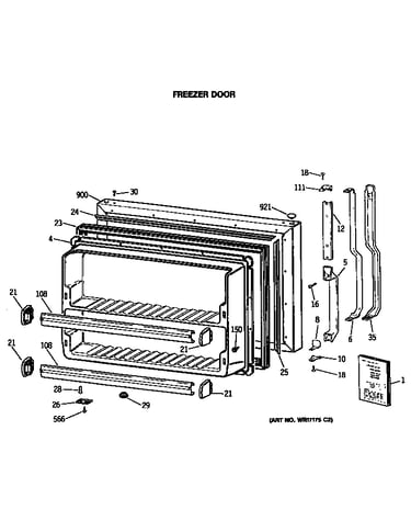 Freezer door