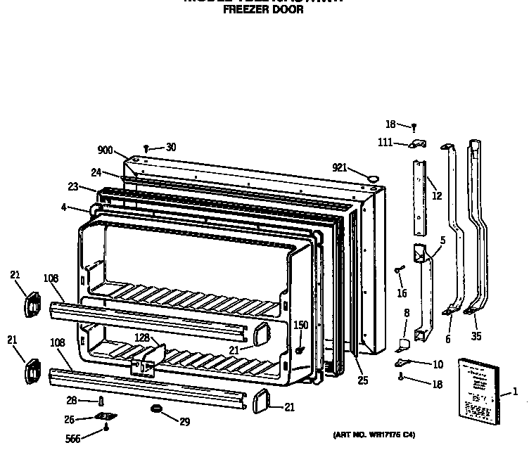 Freezer door