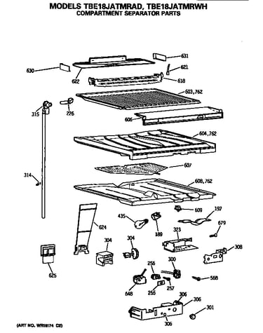 Compartment separator parts