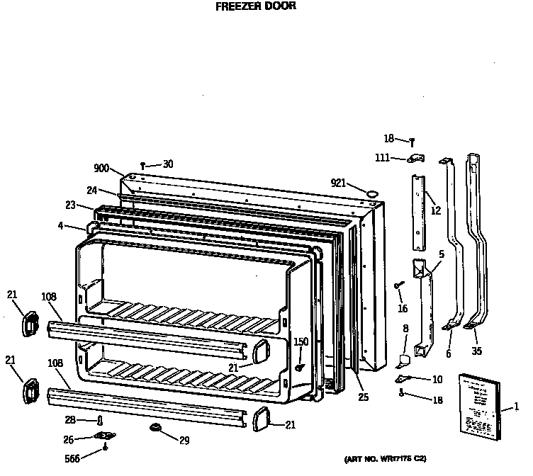 Freezer door