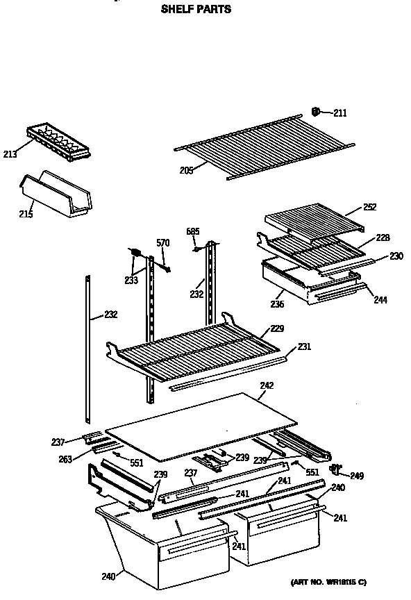 Shelf parts