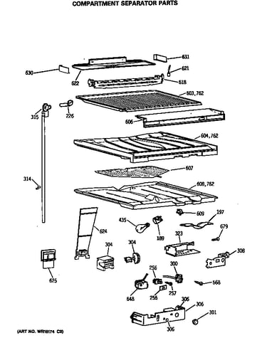 Compartment separator parts