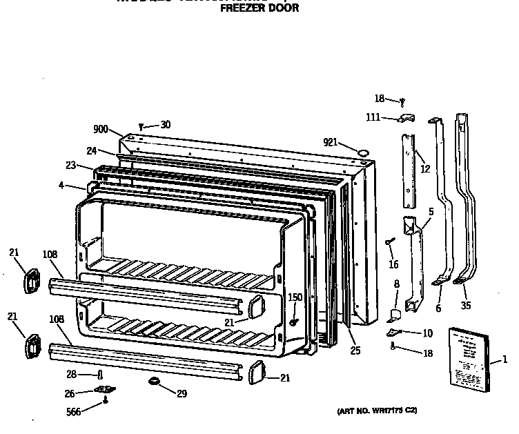 Freezer door