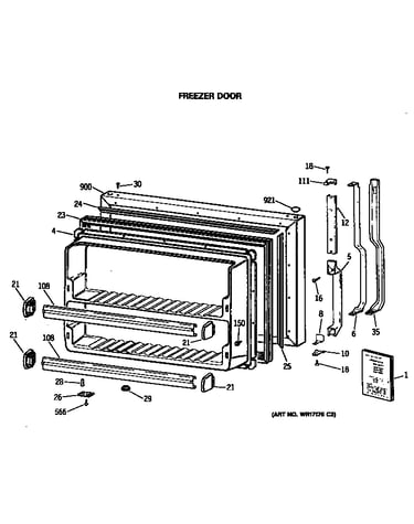 Freezer door