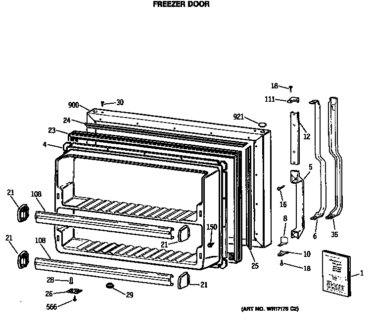Freezer door