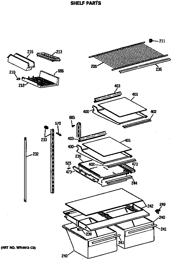 Shelf parts