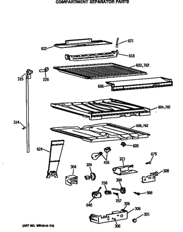 Compartment separator parts