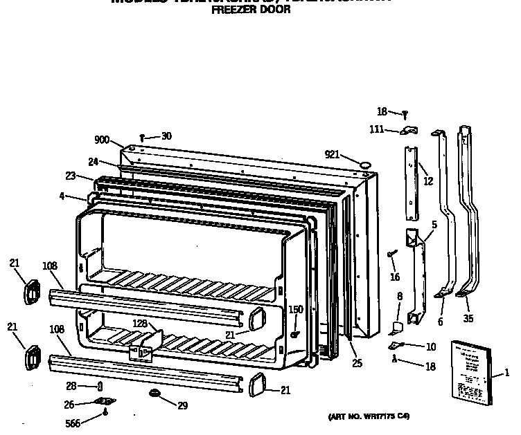 Freezer door