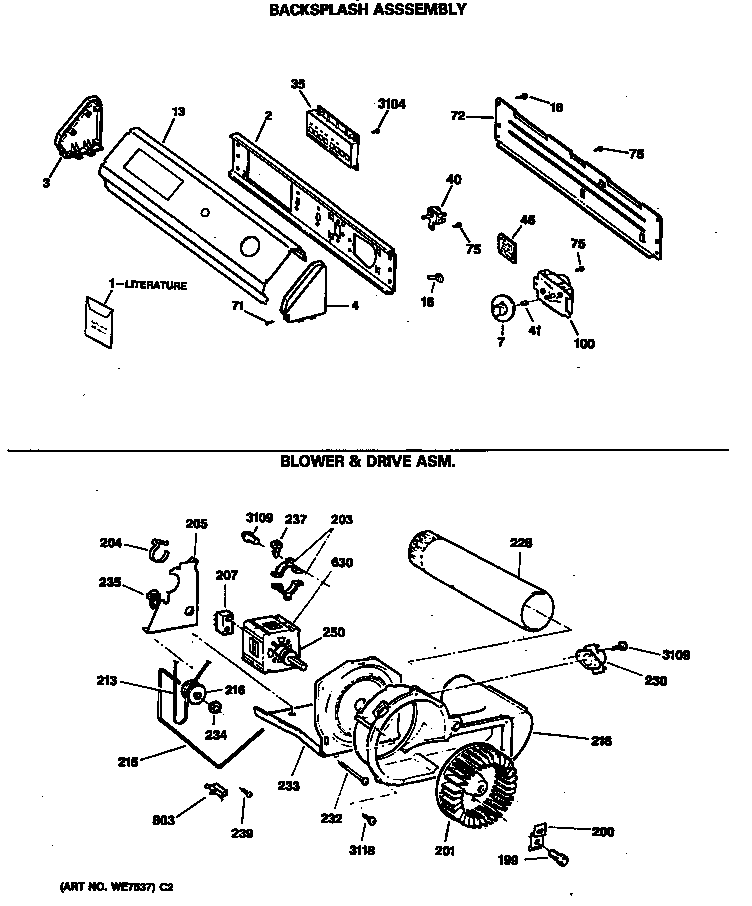 BACKSPLASH ASSEMBLY