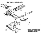 GE DDG8585SAMAA gas valve & burner assembly diagram