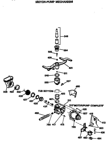 Motor-pump mechanism