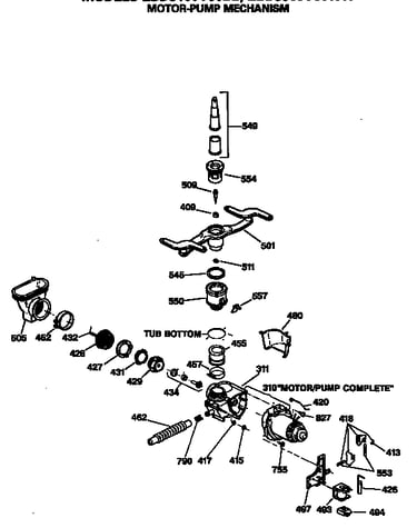 Motor-pump mechanism