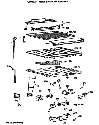 Compartment separator parts