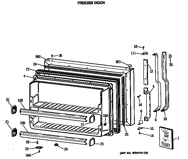 Freezer door