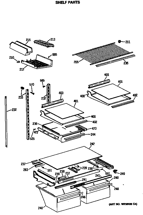 Shelf parts