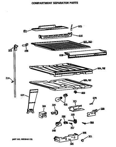 Compartment separator parts