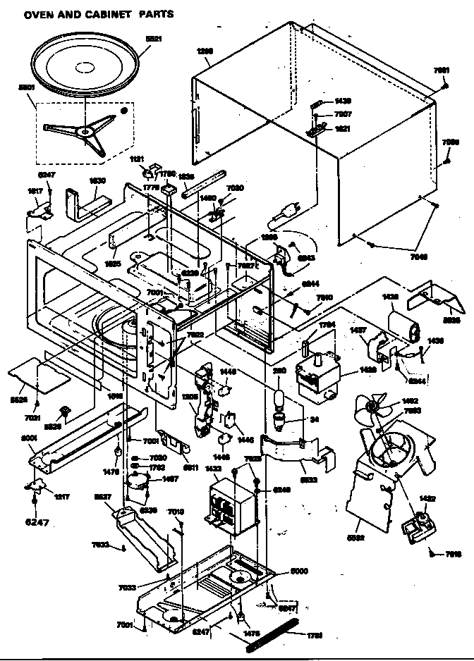 Oven and cabinet parts