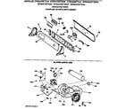 GE DPXQ473ET0AA backsplash, blower & drive assembly diagram