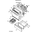 GE JBP21SV1 door & drawer parts diagram