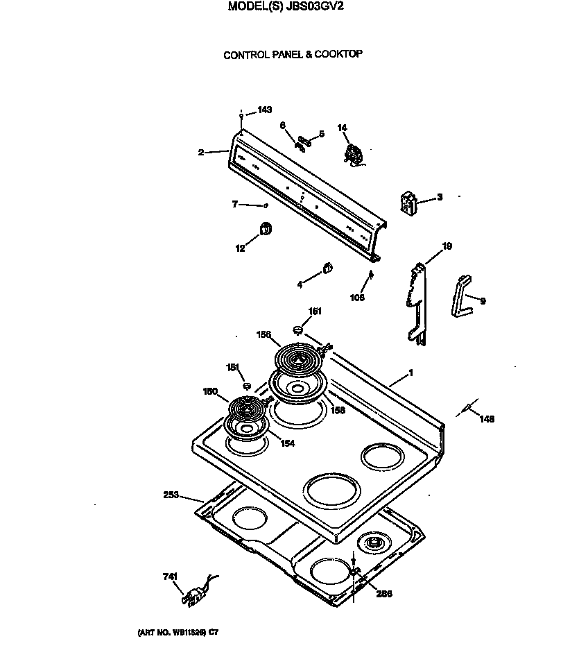 CONTROL PANEL & COOKTOP