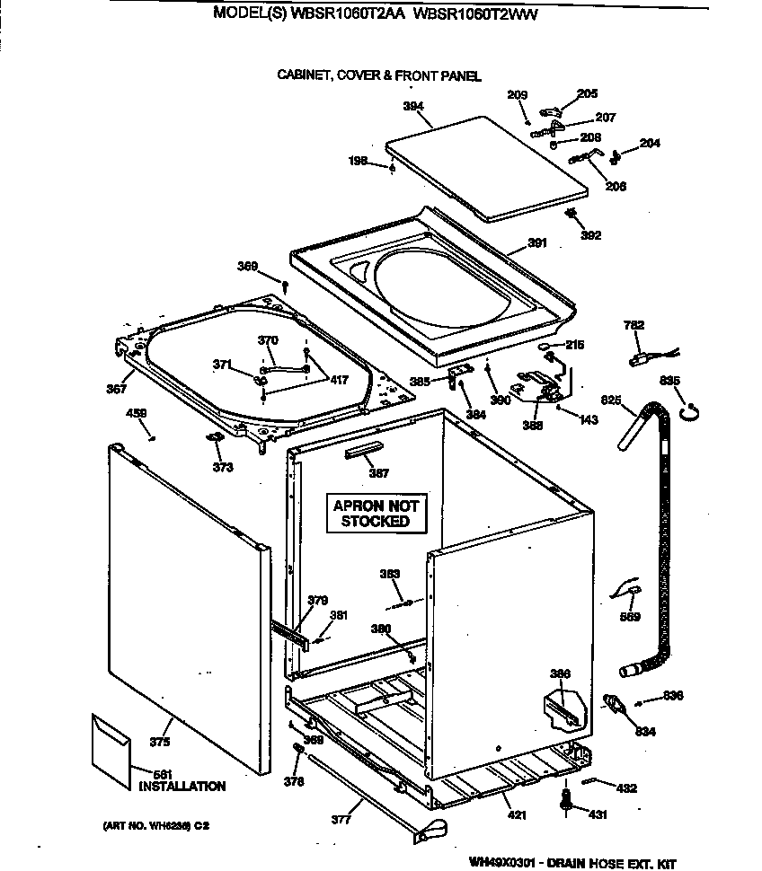 Cabinet, cover & front panel