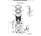 GE WBSR1060T2AA tub, basket & agitator diagram