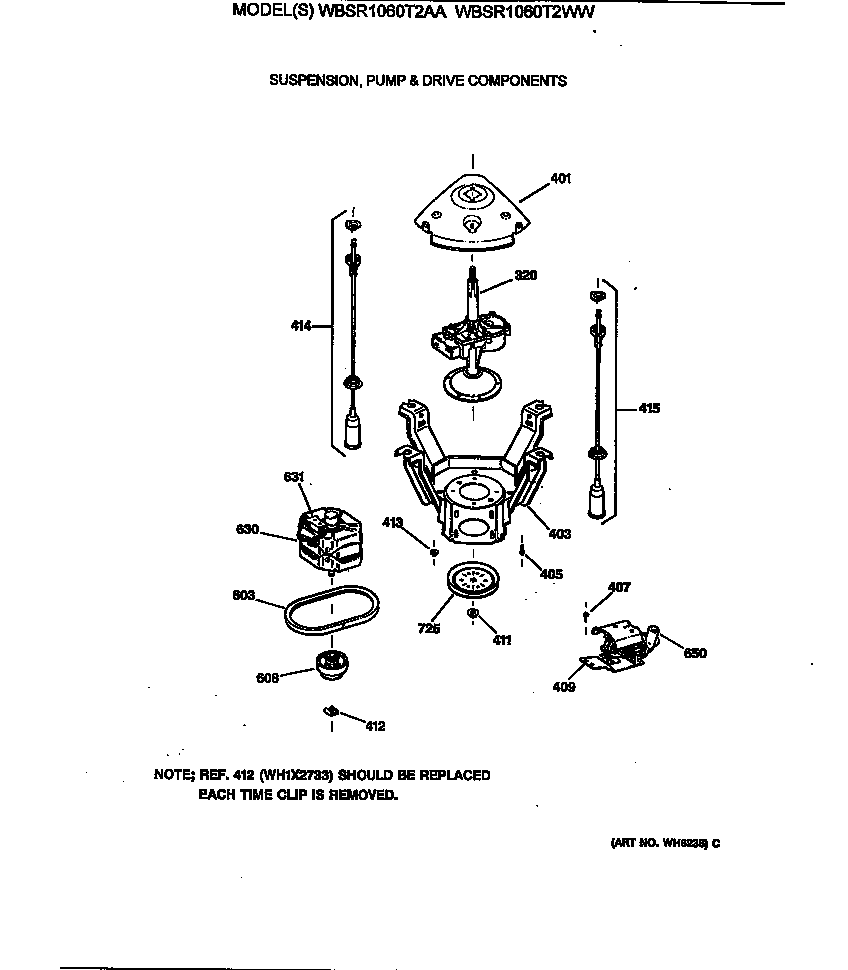 Suspension, pump & drive components