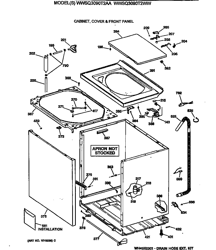 Cabinet, cover & front panel