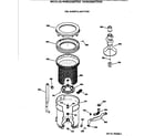 GE WWSQ3090T2AA tub, basket & agitator diagram