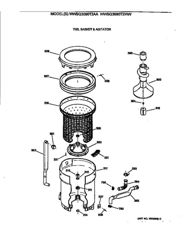 Tub, basket & agitator