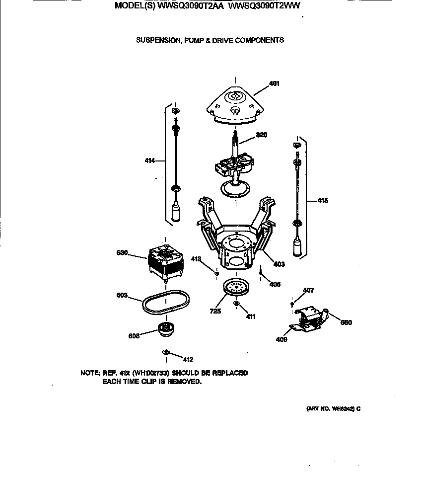 Suspension, pump & drive components