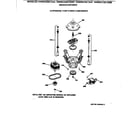 GE WWSR3090T2WW suspension, pump & drive components diagram