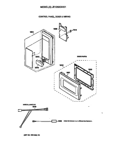 Control panel, door & wiring