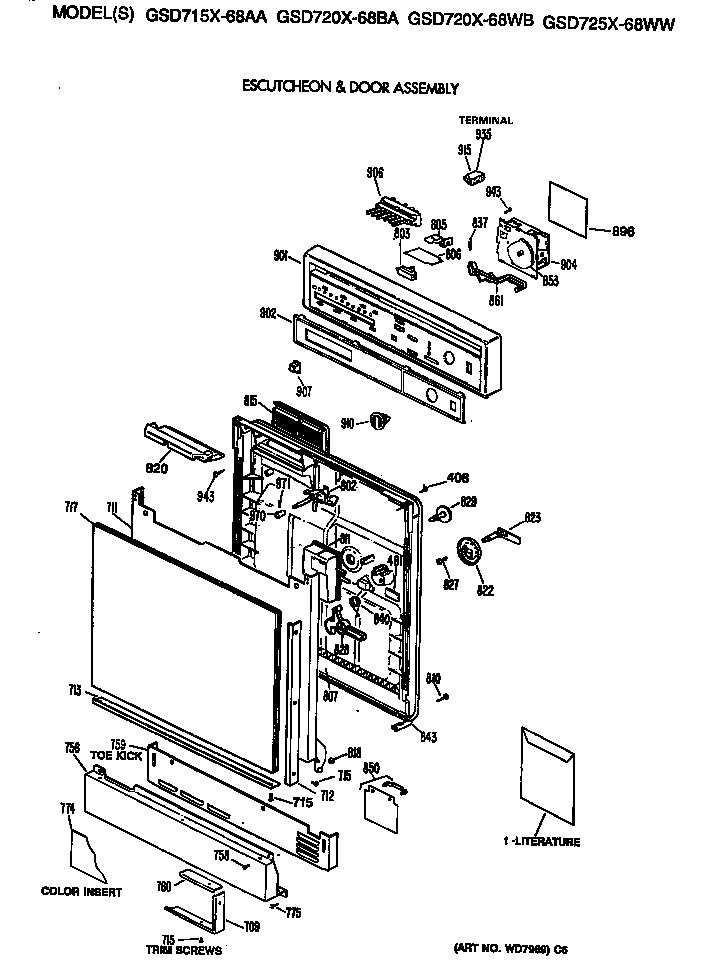 Escutcheon & door assembly
