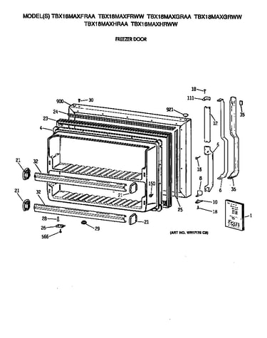Freezer door
