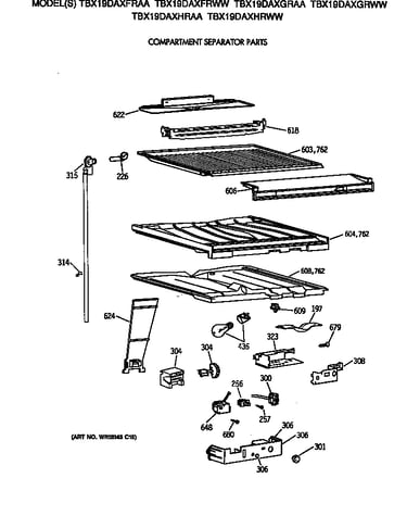 Compartment separator parts