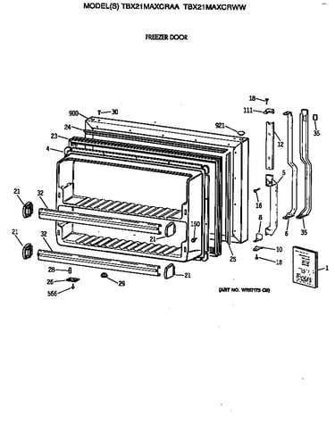 Freezer door