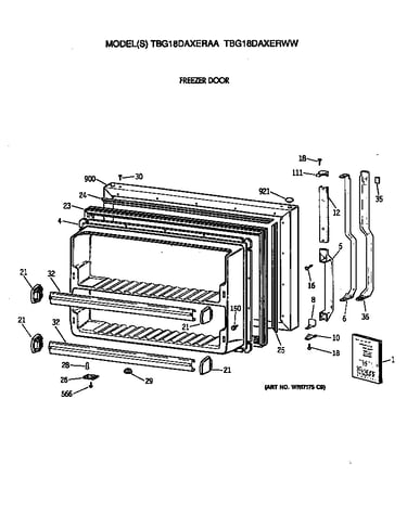 Freezer door