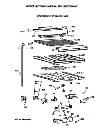 Compartment separator parts