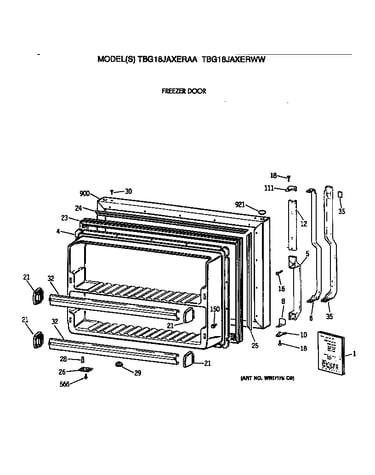 Freezer door