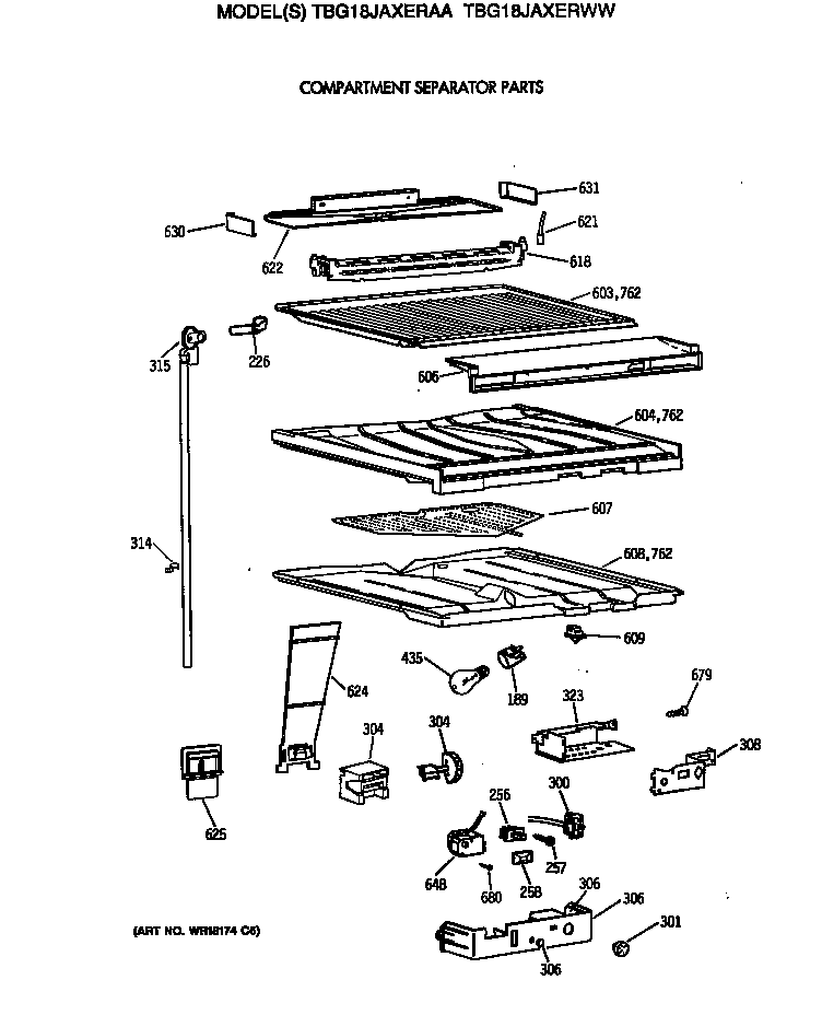 COMPARTMENT SEPARATOR PARTS