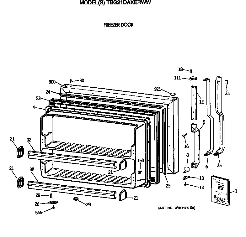 Freezer door