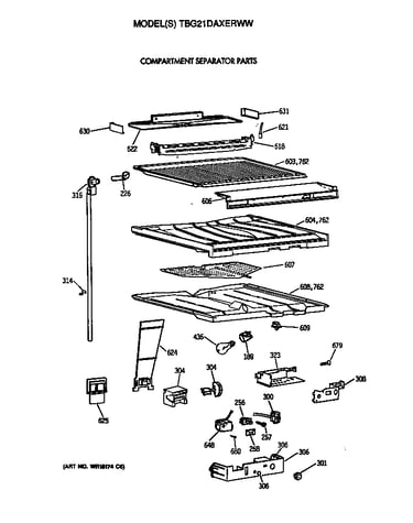 Compartment separator parts