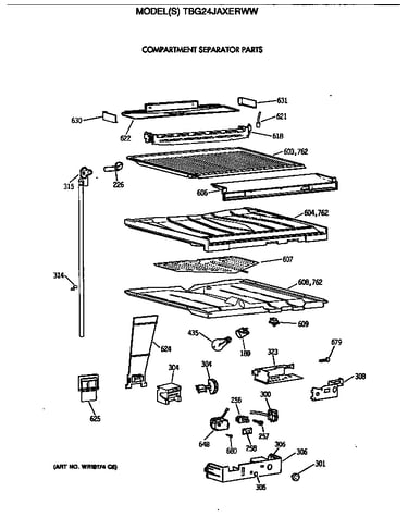 Compartment separator parts