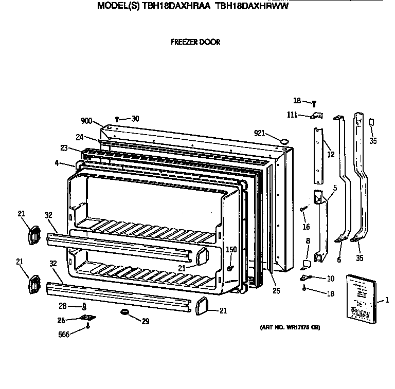 Freezer door