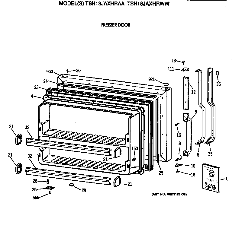 FREEZER DOOR