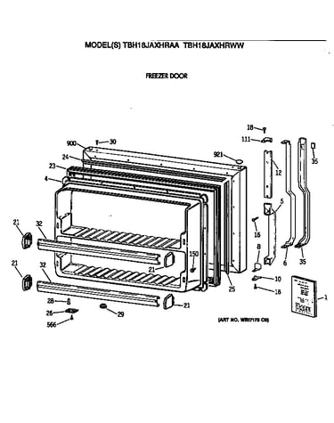 Freezer door