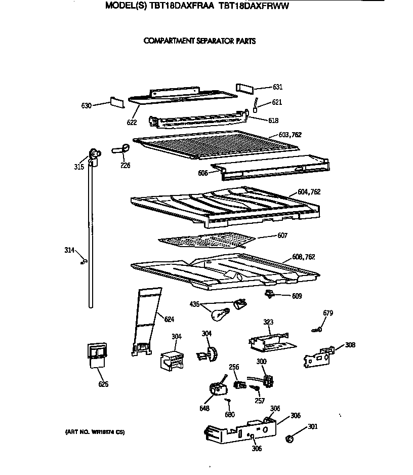 Compartment separator parts