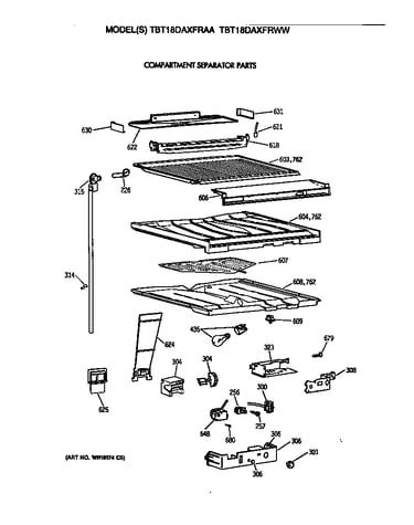 Compartment separator parts