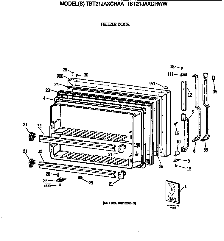 Freezer door